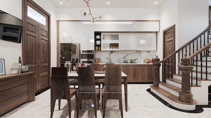 Sản phẩm tủ bếp gỗ đẹp hiện đại bằng gỗ tự nhiên và gỗ công nghiệp acrylic sang trọng Thiết kế và sản xuất tủ bếp đẹp